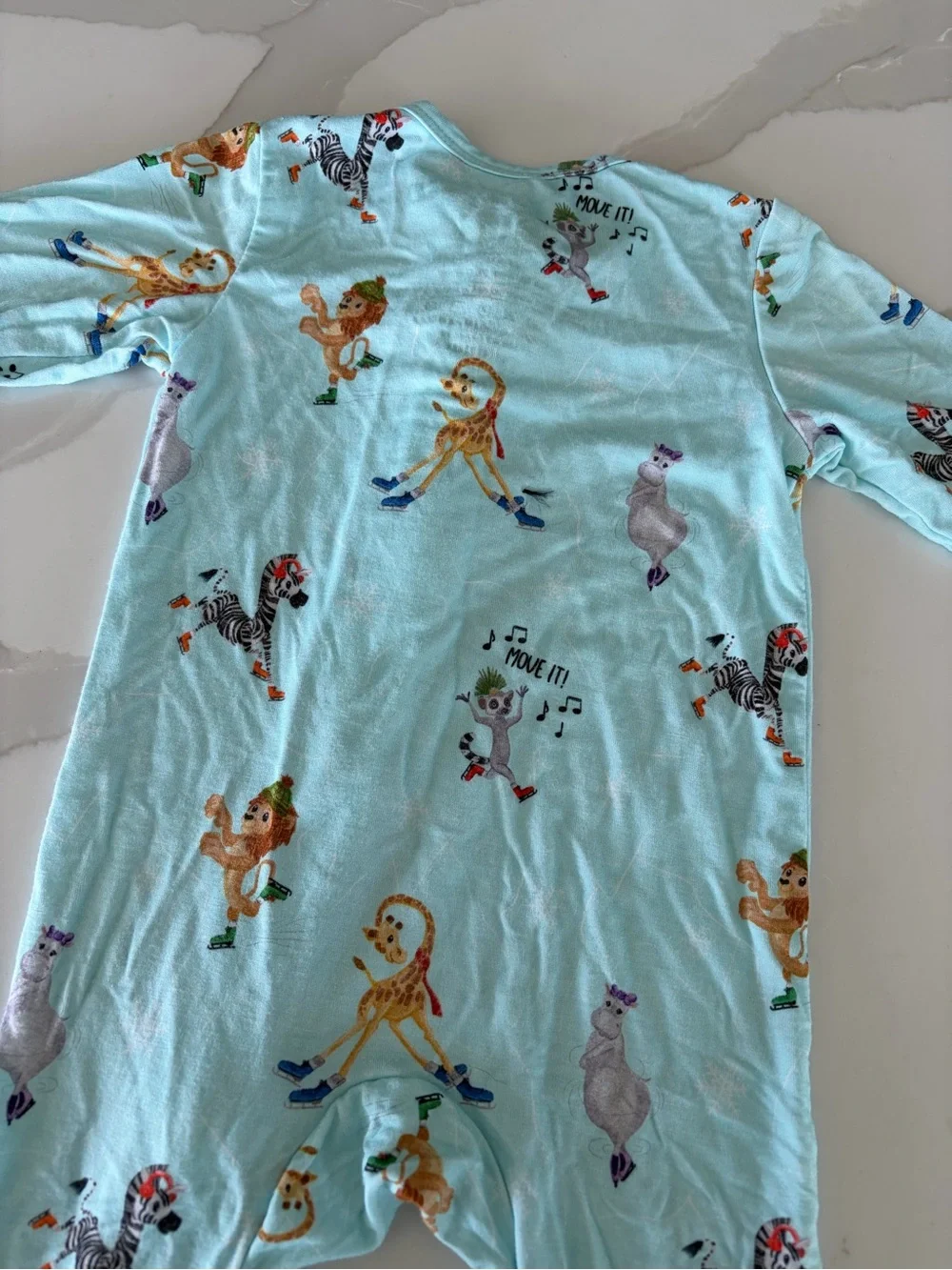 Meraki Hollow Move It Animals Dancing Print Bamboo Zippy Sleeper 3-6M